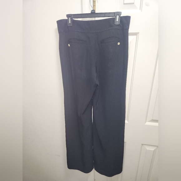 Anthropologie LEIFSDOTTIR Black Wide-Leg Pants with Button Detail SIZE 12 - Picture 3 of 9